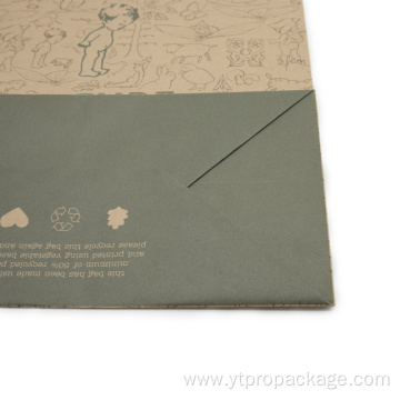Customised Handle Brown Kraft Paper Bags Printing Logo